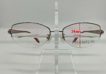 安心のニコン社製レンズ使用【レンズ付きメガネセット】Franklin フランクリン FR10-009C C1:ローズメタリックコンビ　画像