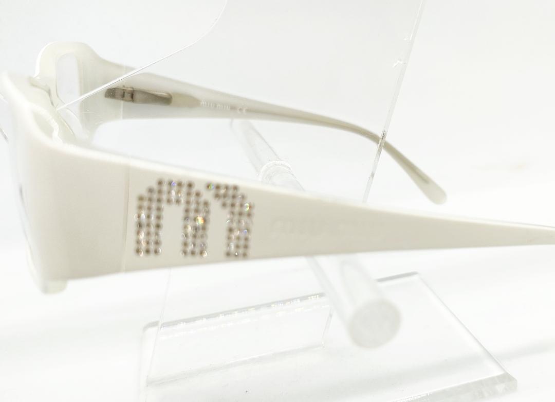 安心のニコン社製レンズ使用【レンズ付きメガネセット】ミュウミュウ　MIUMIU VMU14D ホワイト画像