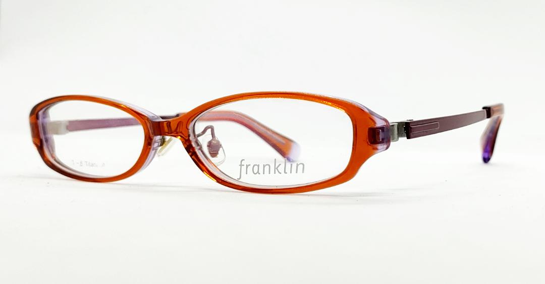 安心のニコン社製レンズ使用【レンズ付きメガネセット】Franklinフランクリン FR10-005C C1:オレンジ画像
