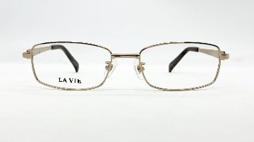 安心のニコン社製レンズ使用【レンズ付きメガネセット】　LA VIE ラヴィ LV11-001B　ゴールド画像