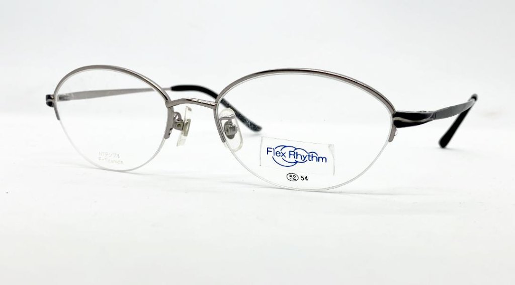 安心のニコン社製レンズ使用【レンズ付きメガネセット】　Flex Rhythm　4071　シルバーの画像