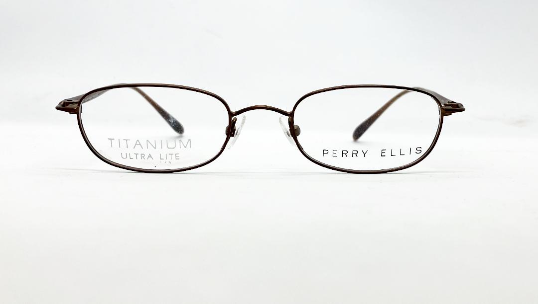 安心のニコン社製レンズ使用【レンズ付きメガネセット】　Perry Ellis　ペリーエリス　PE-200　ブラウン画像