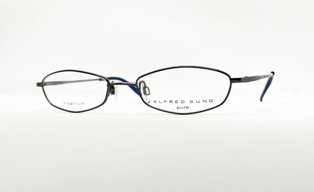 安心のニコン社製レンズ使用【レンズ付きメガネセット】　ALFRED SUNG アルフレッドソン　AS-4751　ブルーメタリックの画像