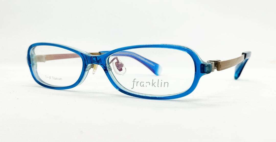 安心のニコン社製レンズ使用【レンズ付きメガネセット】　FRANKLIN フランクリンFR10-004C　クリアブルー画像