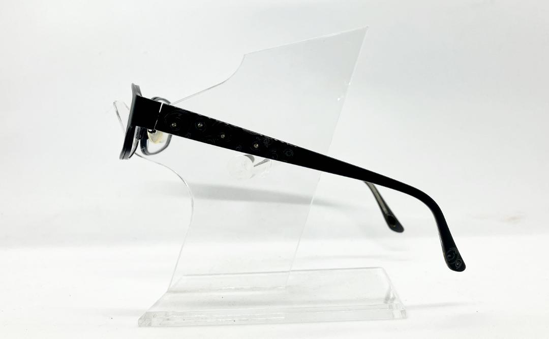 安心のニコン社製レンズ使用【レンズ付きメガネセット】　LULU GUINNESS　ルルギネス　L680　ブラック画像