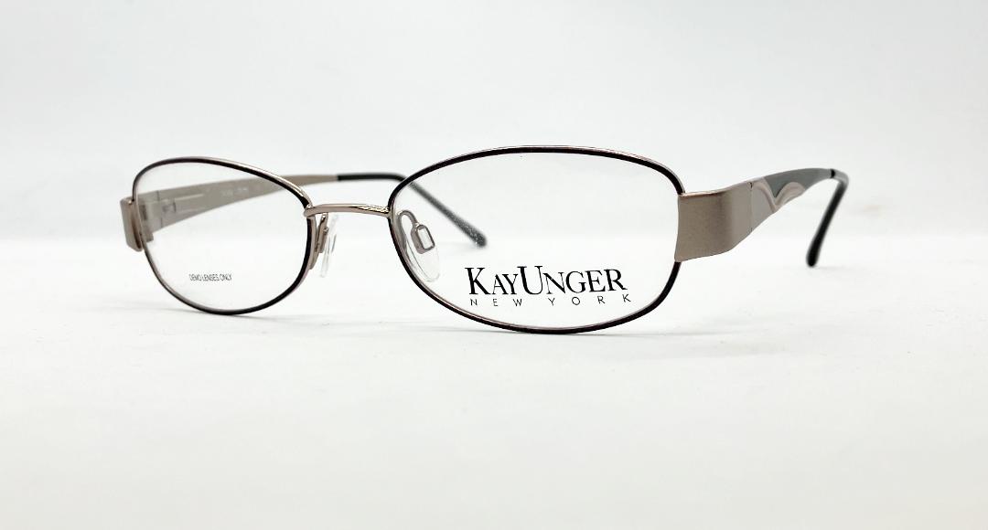 安心のニコン社製レンズ使用【レンズ付きメガネセット】　KAY UNGER NEWYORK ケイアンガーK108　ブラウン画像