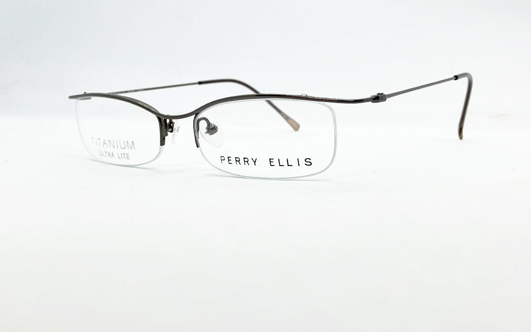 安心のニコン社製レンズ使用【レンズ付きメガネセット】　Perry Ellis　ペリーエリス　PE-203　グレー画像