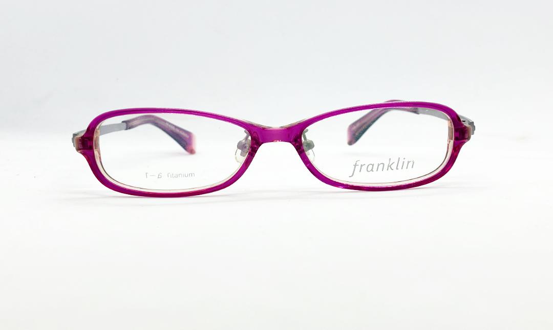 安心のニコン社製レンズ使用【レンズ付きメガネセット】　FRANKLIN フランクリンFR10-004C　クリアパープル画像