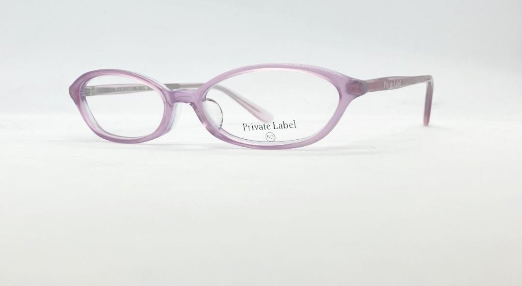 安心のニコン社製レンズ使用【レンズ付きメガネセット】　Private Label プライベートレーベル PL3018　パープルクリアの画像