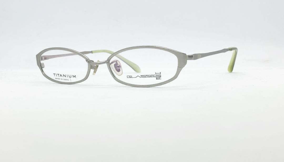 安心のニコン社製レンズ使用【レンズ付きメガネセット】　GLASSEES　5024　シルバー画像