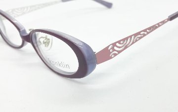 安心のニコン社製レンズ使用【レンズ付きメガネセット】フランクリン　FR10-007C　（C1）パープル/ピンク画像