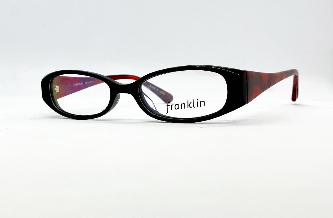 安心のニコン社製レンズ使用【レンズ付きメガネセット】 Franklin フランクリン　FR10-011A　（C1）ブラック/ブラウンマーブル画像