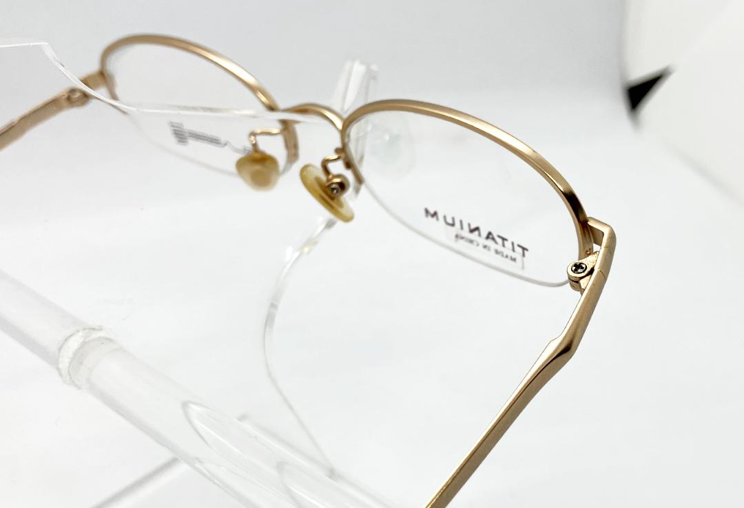 安心のニコン社製レンズ使用【レンズ付きメガネセット】　GLASSEES　5019　マットゴールド画像