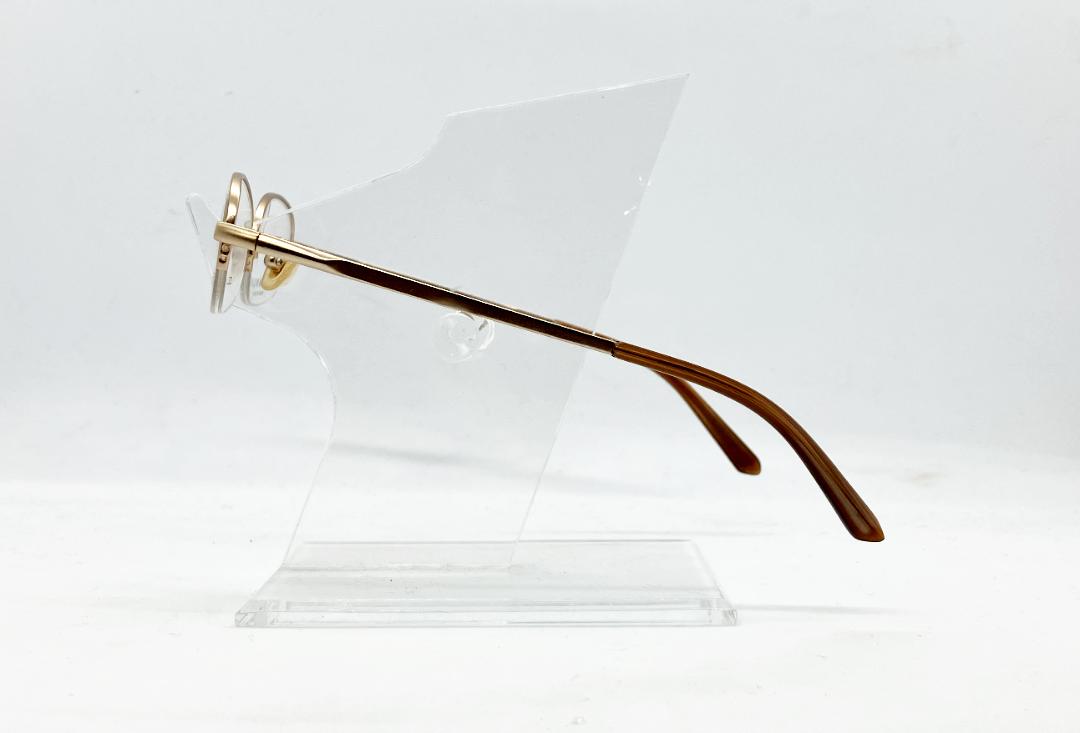 安心のニコン社製レンズ使用【レンズ付きメガネセット】　GLASSEES　5019　マットゴールド画像