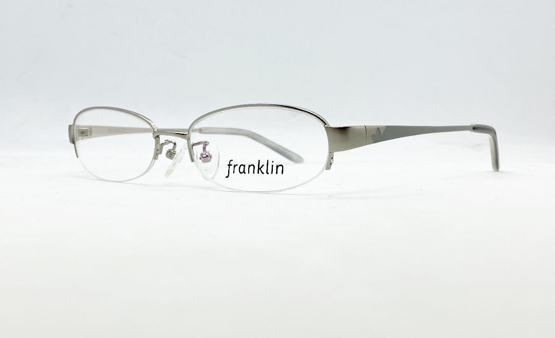 安心のニコン社製レンズ使用【レンズ付きメガネセット】Franklin フランクリン FR09-0902 シルバー画像