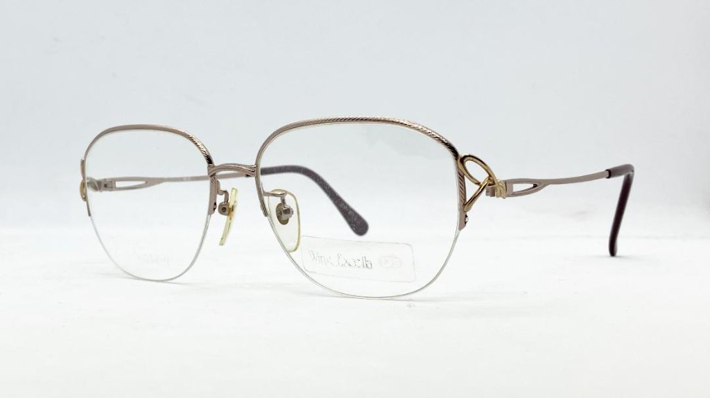 安心のニコン社製レンズ使用【レンズ付きメガネセット】　WING Excella Q’ｓ QS-7120 ゴールドの画像