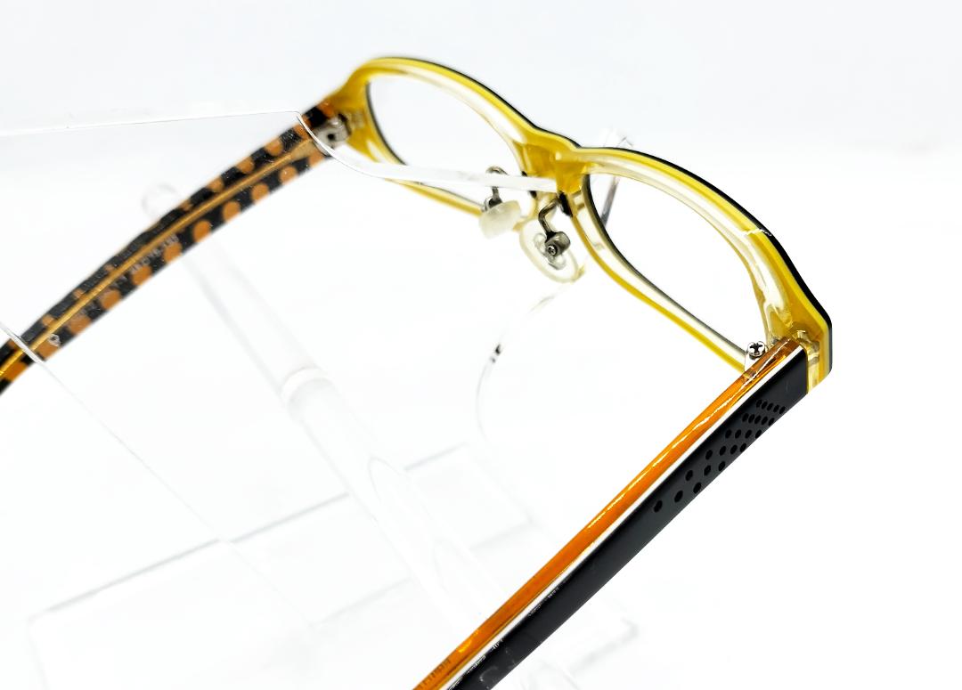 安心のニコン社製レンズ使用【レンズ付きメガネセット】　Cha-Cha　7108-2　（1：ブラック/イエロー）画像