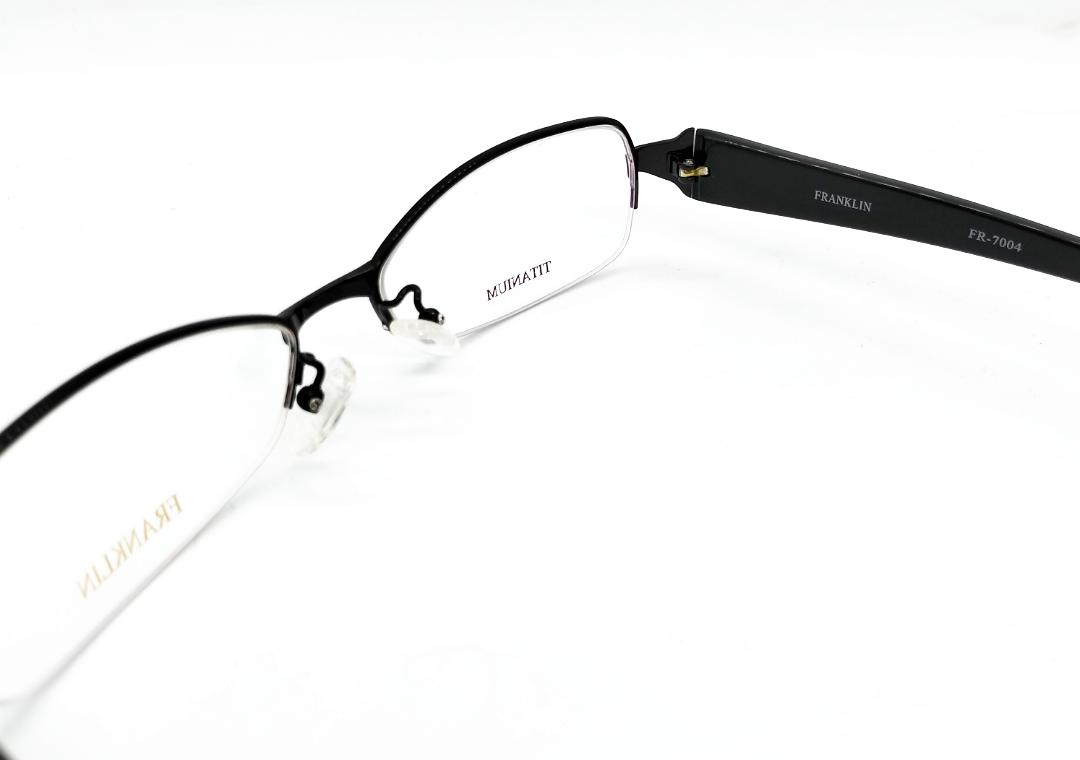 安心のニコン社製レンズ使用【レンズ付きメガネセット】フランクリン FR-7004 (c2) ブラック画像