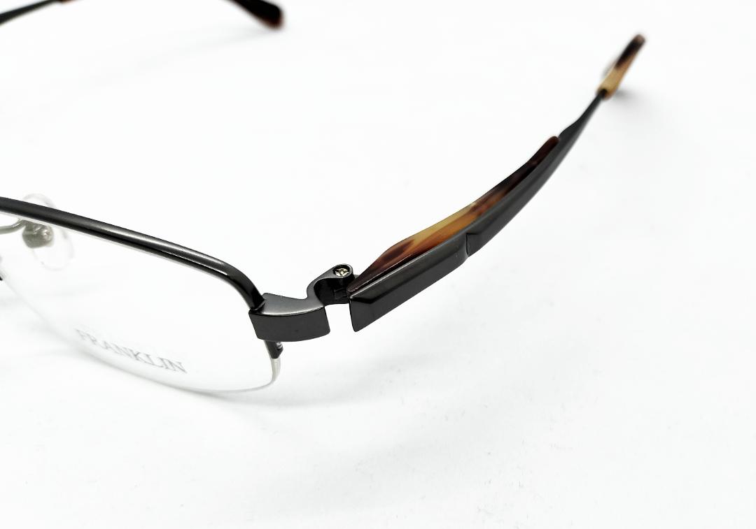 安心のニコン社製レンズ使用【レンズ付きメガネセット】フランクリン　FR09-0920　（C2）ガンメタリック／ブラウンマーブル画像