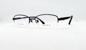 安心のニコン社製レンズ使用【レンズ付きメガネセット】フランクリン　FR09-0920　（C3）ブラック／ブラックマーブル画像