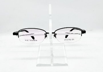 安心のニコン社製レンズ使用【レンズ付きメガネセット】フランクリン　FR09-0920　（C3）ブラック／ブラックマーブル画像