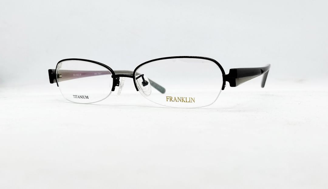 安心のニコン社製レンズ使用【レンズ付きメガネセット】フランクリン　FR7002　ブラック/グレー画像