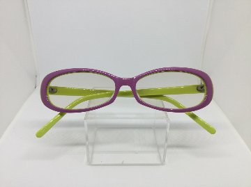 安心のニコン社製レンズ使用【レンズ付きメガネセット】フランクリン4001  カラー：ピンク×黄緑系画像