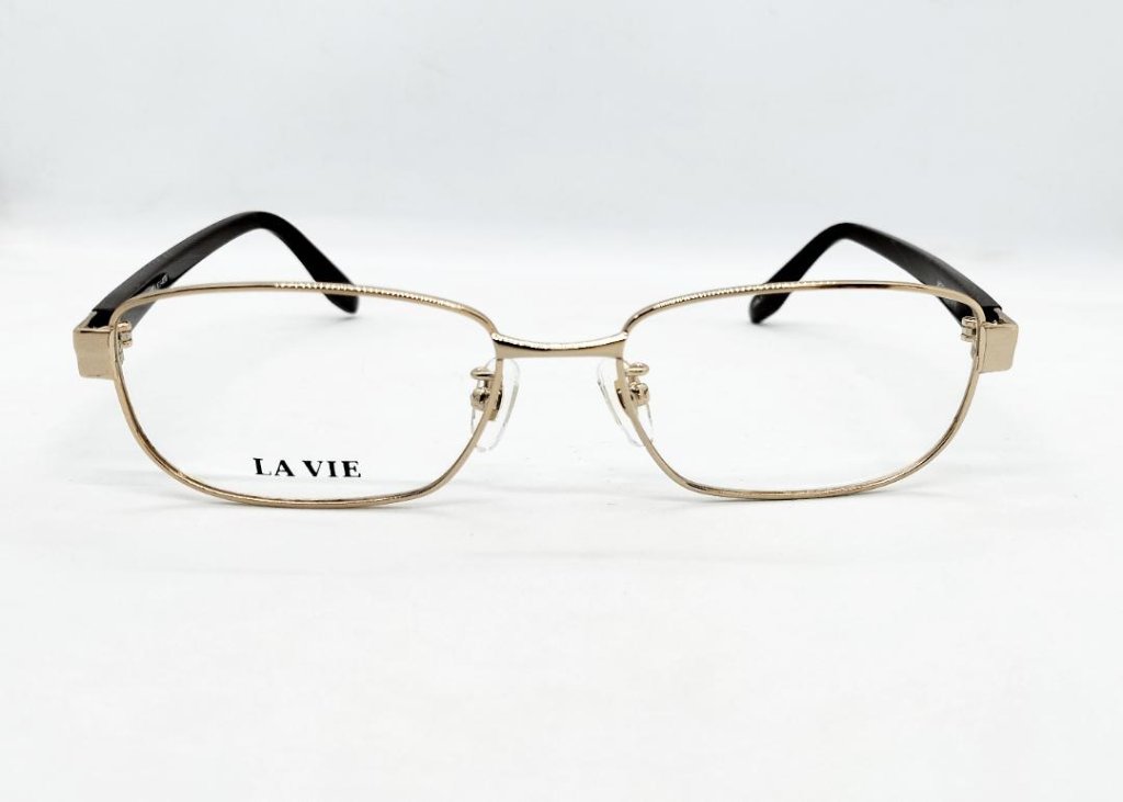 安心のニコン社製レンズ使用【レンズ付きメガネセット】　LA VIE LV11-003B ブラウンゴールドの画像
