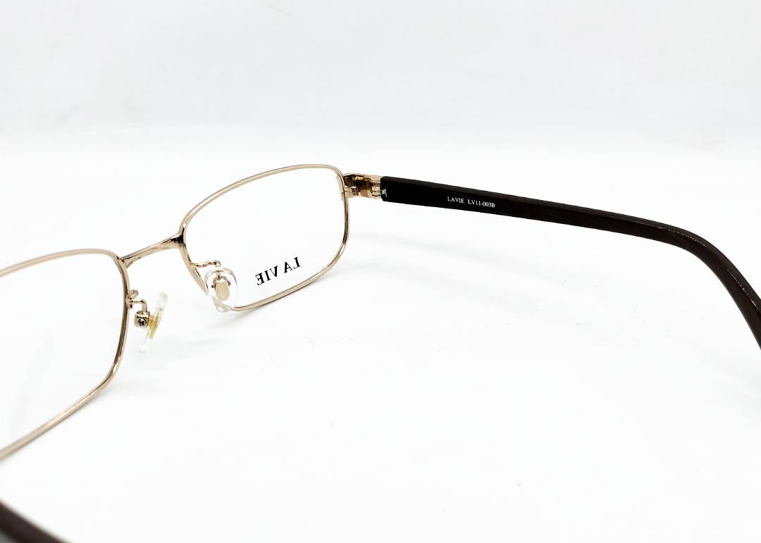 安心のニコン社製レンズ使用【レンズ付きメガネセット】　LA VIE LV11-003B ブラウンゴールドの画像