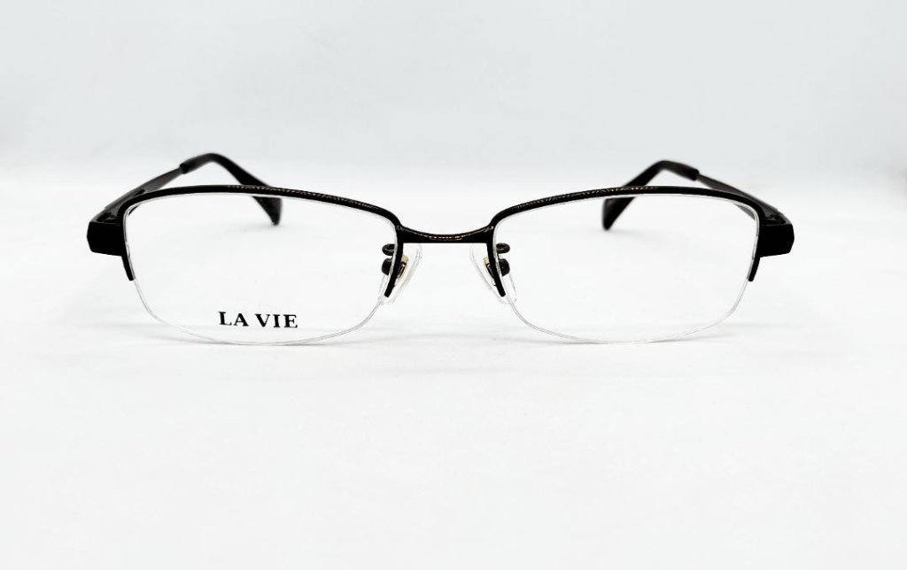 安心のニコン社製レンズ使用【レンズ付きメガネセット】　LA VIE LV11-004B ダークブラウンの画像