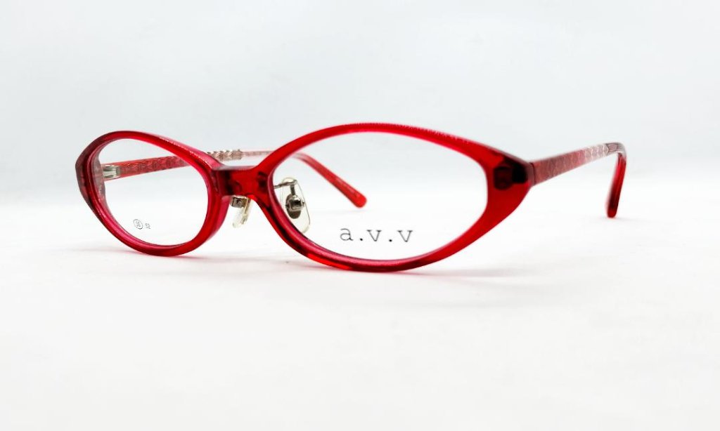安心のニコン社製レンズ使用【レンズ付きメガネセット】　a・V・V　アー・ヴェ・ヴェ MK-5086 レッドの画像