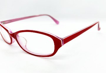安心のニコン社製レンズ使用【レンズ付きメガネセット】　P-116　RE　レッド/ピンクの画像