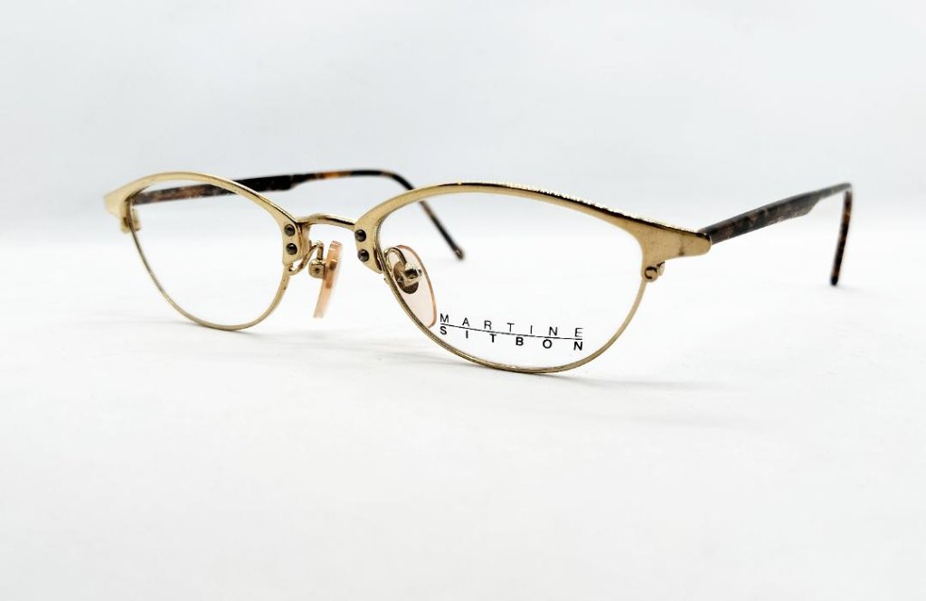 安心のニコン社製レンズ使用【レンズ付きメガネセット】　Martine SITBON　マルティーヌ・シットボン　6539　ゴールドの画像