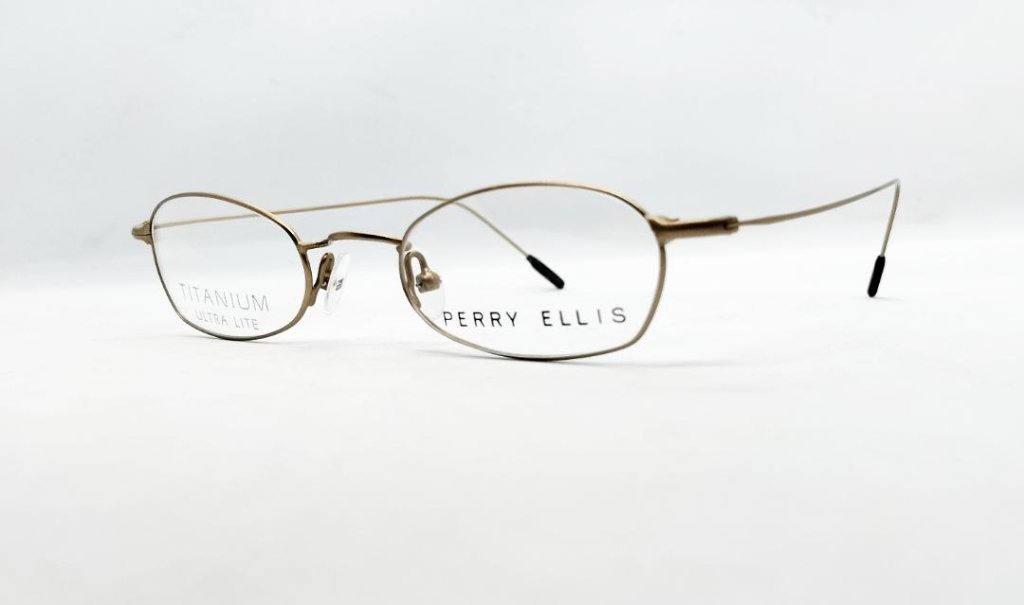 安心のニコン社製レンズ使用【レンズ付きメガネセット】　Perry Ellis　ペリーエリス　PE-192　マットゴールドの画像