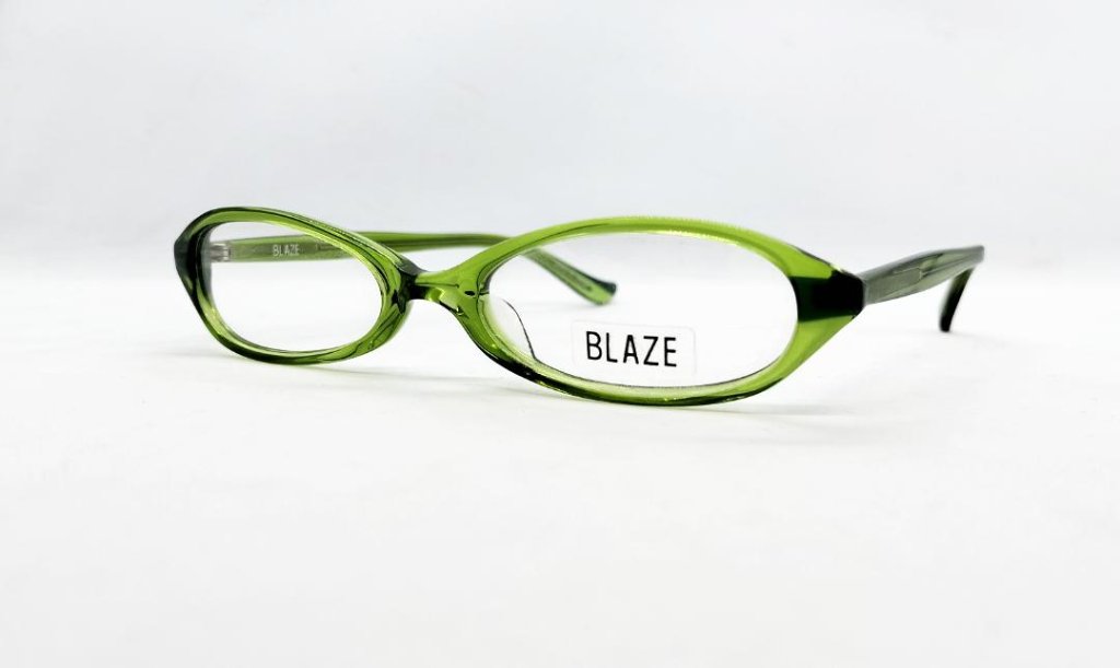 安心のニコン社製レンズ使用【レンズ付きメガネセット】　BLAZE　127　グリーンの画像