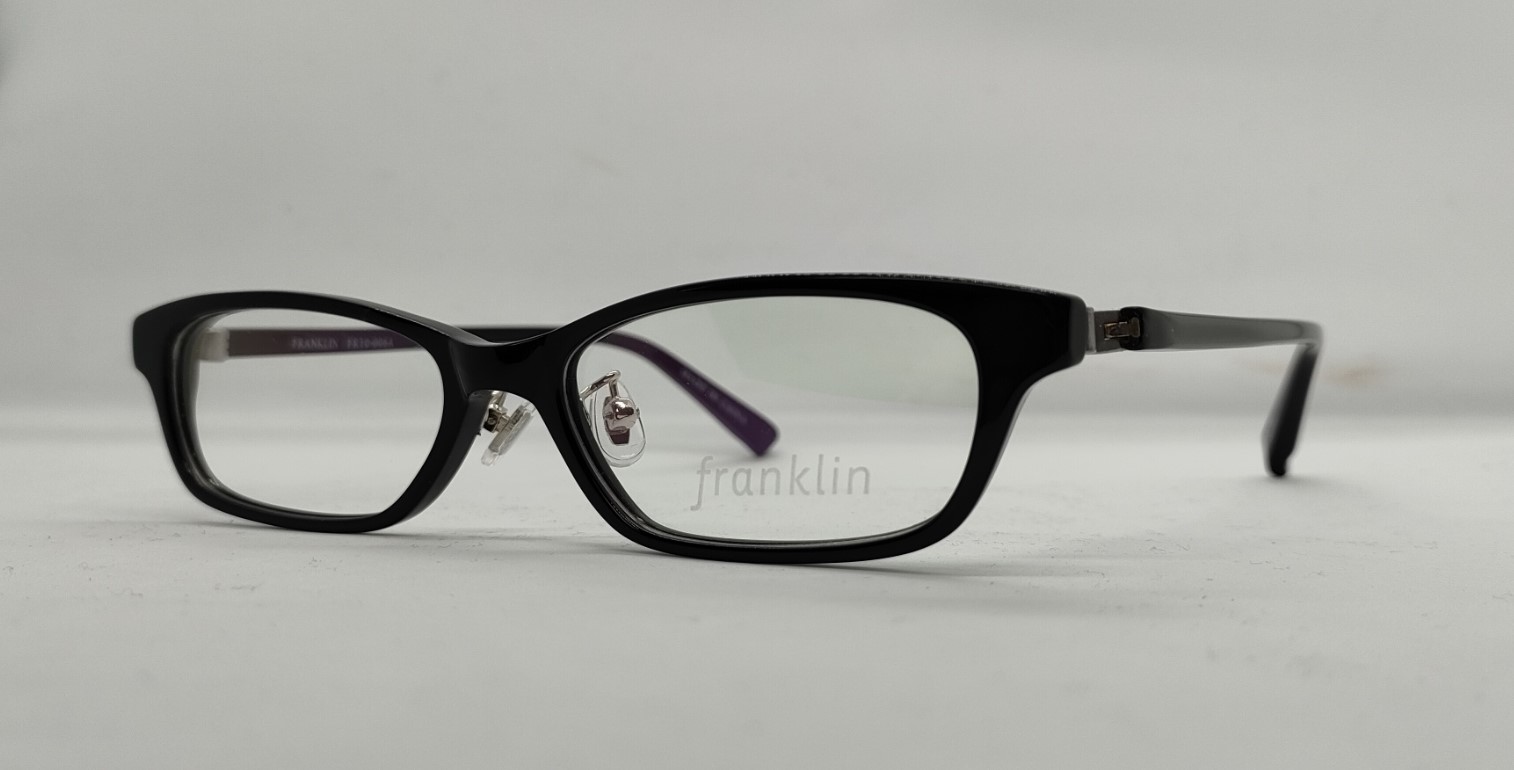 安心のニコン社製レンズ使用【レンズ付きメガネセット】フランクリン　FR10-006A　（C3）black画像