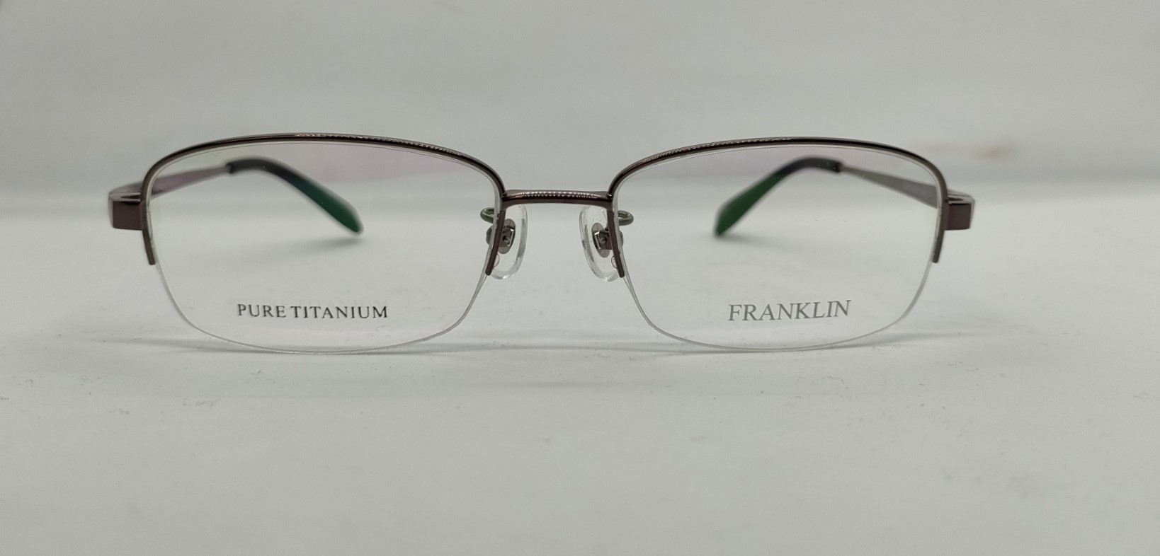安心のニコン社製レンズ使用【レンズ付きメガネセット】フランクリン　FR09-0919　（C2）ブラウンメタル画像