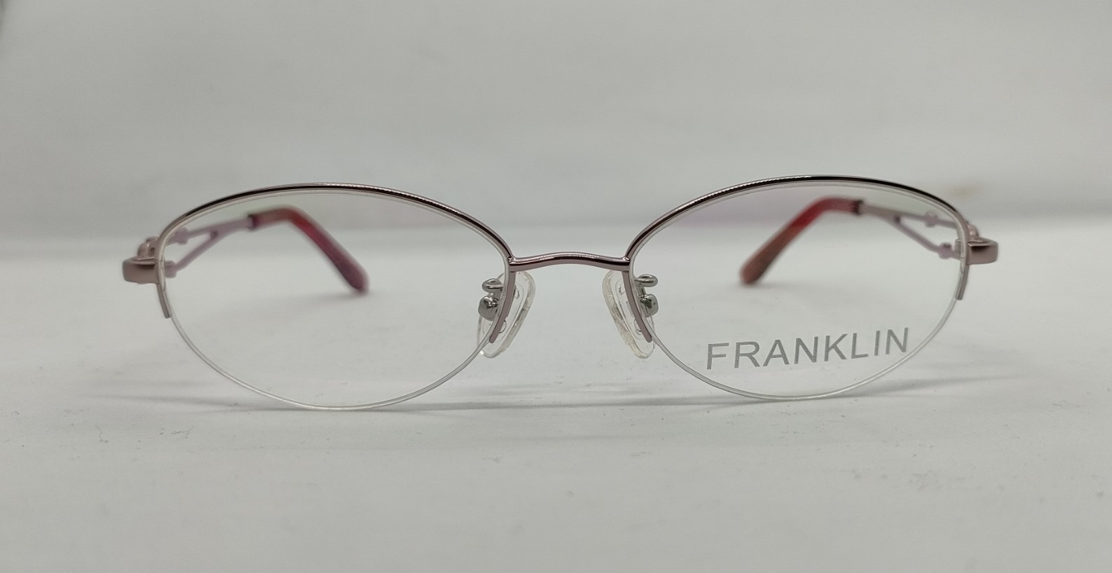 安心のニコン社製レンズ使用【レンズ付きメガネセット】フランクリン FR10-008B (C1) ローズメタル画像