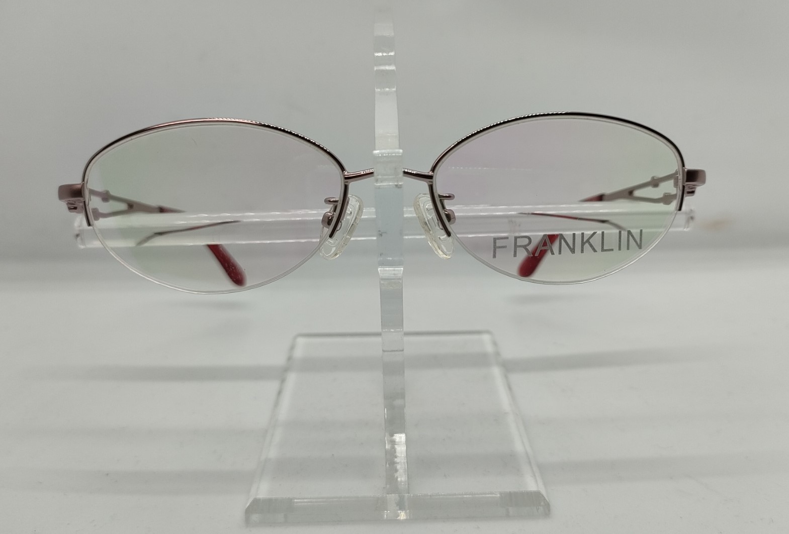安心のニコン社製レンズ使用【レンズ付きメガネセット】フランクリン FR10-008B (C1) ローズメタル画像