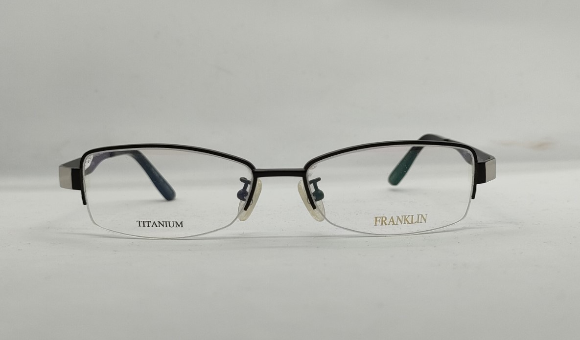 安心のニコン社製レンズ使用【レンズ付きメガネセット】フランクリン　FR-7006　（C2）ブラック画像