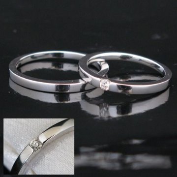 Pt900【Pair Colle】ペアリング・ストレート プラチナリング・プラチナ指輪「マリッジリング」「結婚指輪」画像