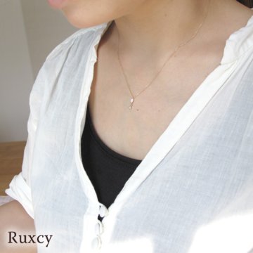 【Ruxcy】優雅さ輝くマーキスカットダイヤモンドネックレス　ゴールドネックレス　SI〜VSクラス　[K10][K18]画像
