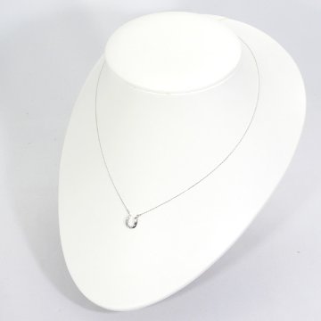 【馬蹄・ホースシュー】ダイヤモンドネックレス・ホワイトゴールドorイエローゴールド　☆４月誕生石ダイヤネックレスの画像