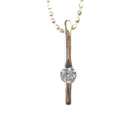 【PG Selection】天然ダイヤモンドネックレス・ストレート/K10PGの画像