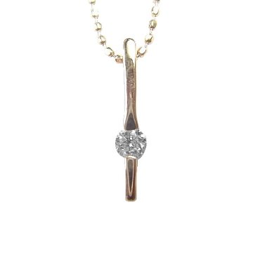 【PG Selection】天然ダイヤモンドネックレス・ストレート/K10PGの画像