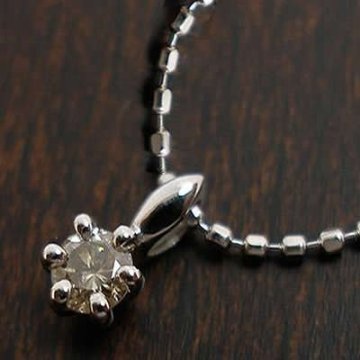 天然ダイヤモンドネックレス・0.1ｃｔ/K10WGホワイトゴールド・K10PG ピンクゴールド　一粒ダイヤ　天然ダイヤネックレス　４月誕生石の画像