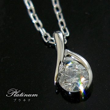 【一粒ダイヤモンドが煌めく清楚なフォルム】天然ダイヤモンド×プラチナネックレス（Pt900）4月誕生石ダイヤネックレス画像