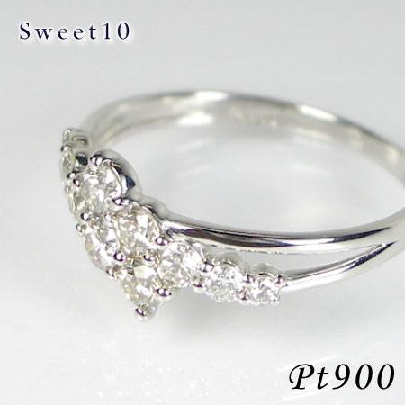 sweet10【プラチナ ダイヤ指輪】天然ダイヤモンド×プラチナリング（Pt900）スイートテンダイヤモンド ダイヤモンドリング画像