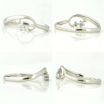 【スリーストーン】トリロジー 天然ダイヤモンド/プラチナリングPt900指輪ダイヤリング ４月誕生石画像