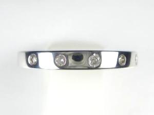 【５Ｓｔｏｎｅ】ファイブストーン×ダイヤモンドリング（0.1ｃｔ）K10 ホワイトorイエローorピンクゴールド　K18ホワイトゴールド 指輪 ４月誕生石の画像